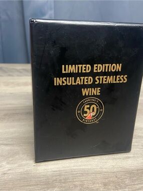 New In Box Carnival Cruise Line 50th Sailabration‎ Insulated Stemless Wine Glass
